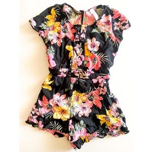 Girls floral romper